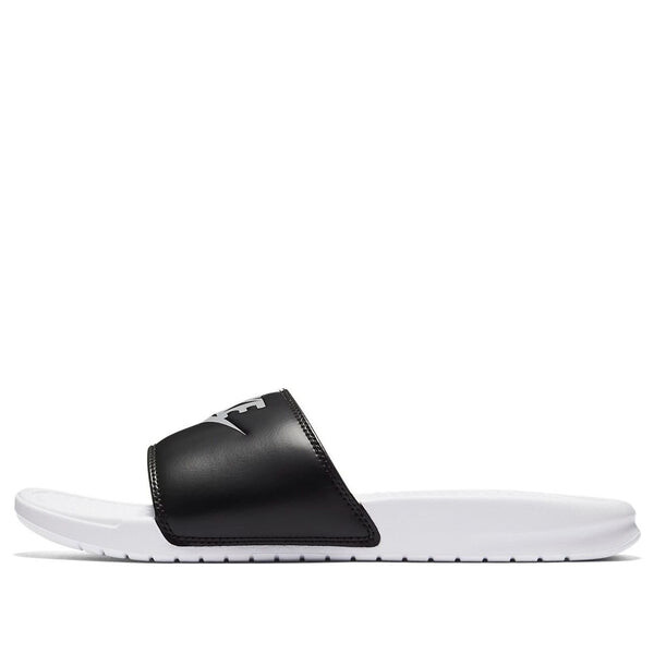 

Тапочки benassi jdi 'white black' Nike, черный