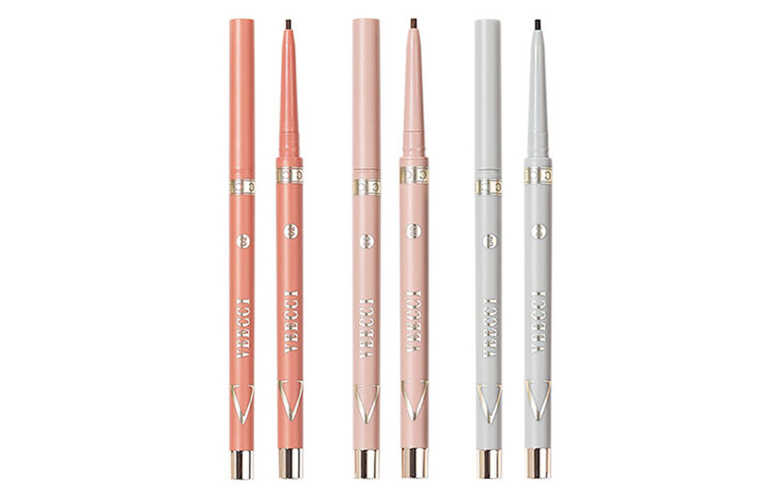 

Долговечные гелевые подводки для глаз с плоским наконечником для ровного нанесения, набор 2 шт VEECCI, коричневый