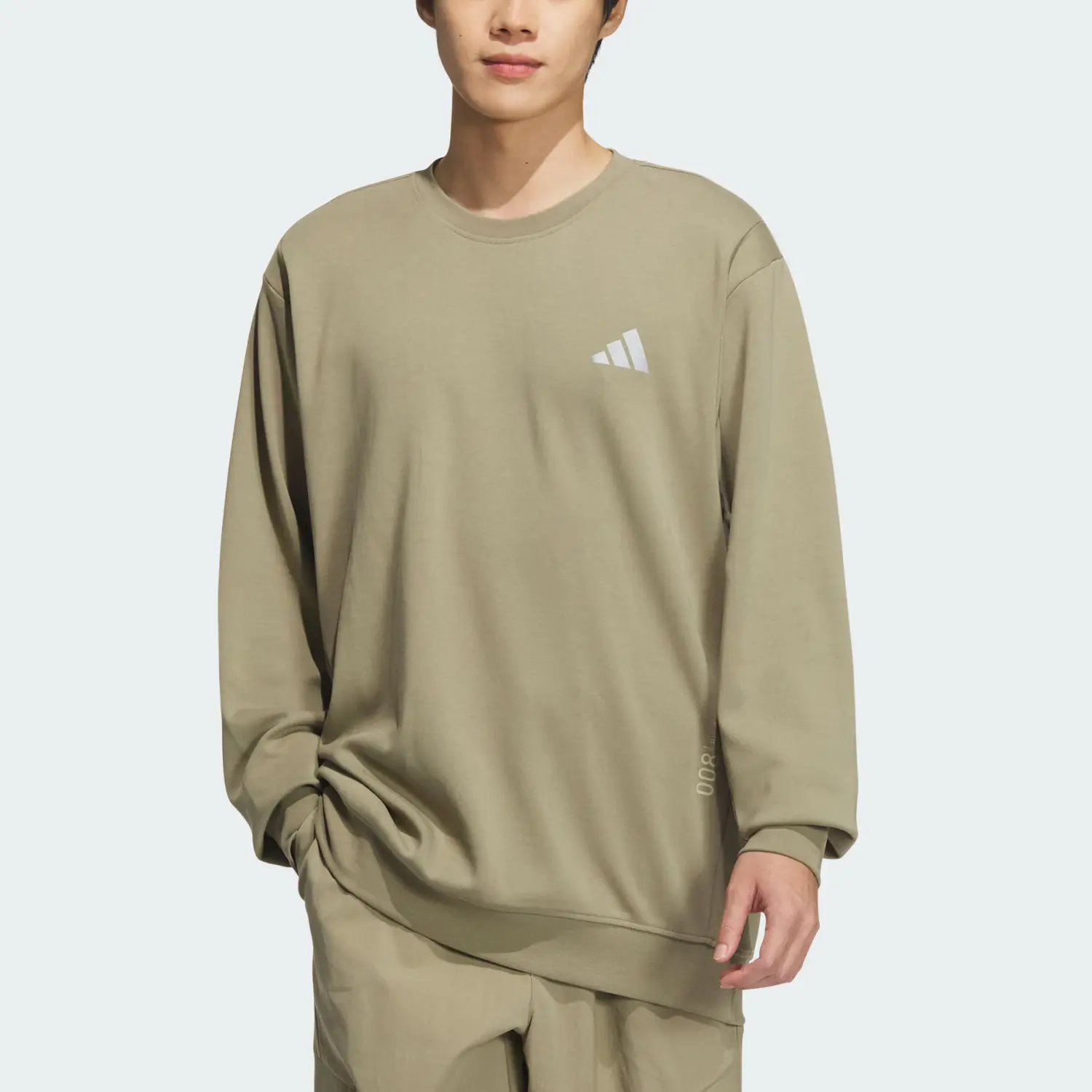 Футболка мужская зеленая Adidas FW24 M TRANS CREW1 — фото 4