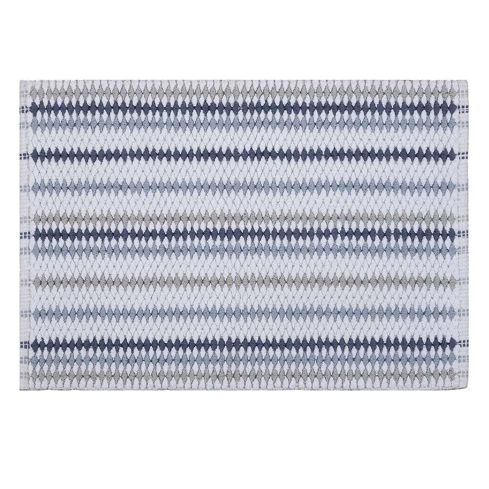 

Текстурированный хлопковый коврик для ванной Sonoma Goods For Life, цвет Blue Stripe