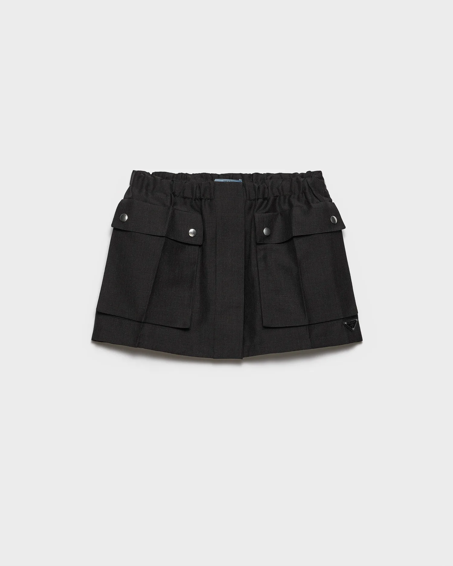 Мини-юбка из кид-мохера Prada, серый