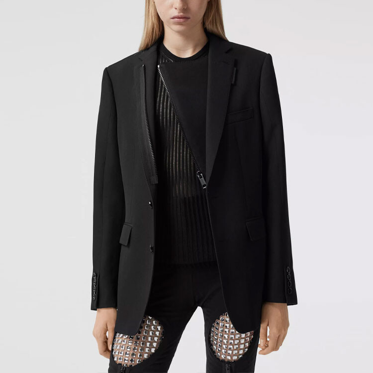 Деловой костюм Burberry Женский, 100% шерсть, черный — фото 4