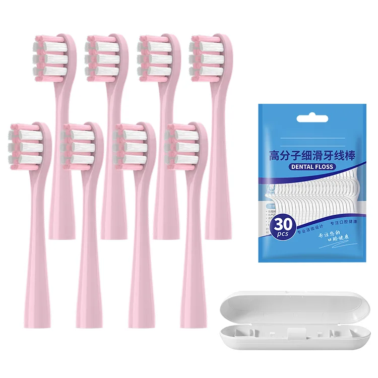 Сменные насадки для зубной щетки SICHENG, Standard Cleaning White 8 Pcs Set — фото 3