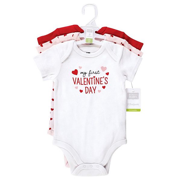 Боди для девочки из хлопка, Valentine Sweetheart Hudson Baby — фото 2