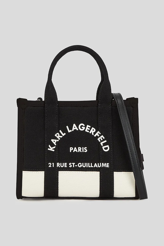 

Хлопковая сумка Karl Lagerfeld, черный