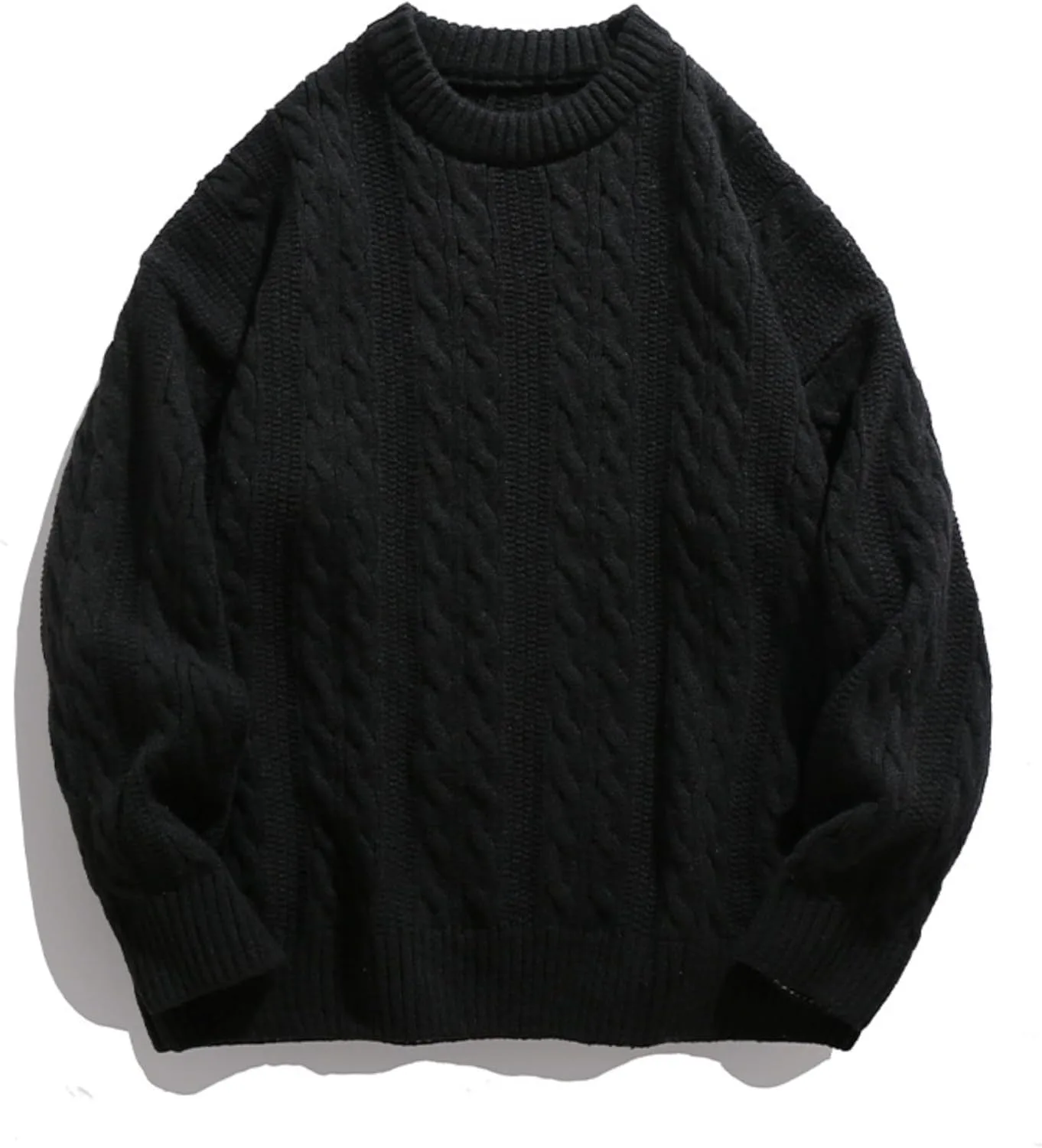 

Мужской свитер в стиле винтаж с воротником-гольф и толстой вязкой JEShifangjiusu