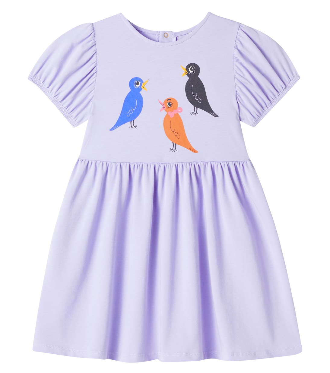 

Печатное платье из хлопковой смеси Mini Rodini, фиолетовый