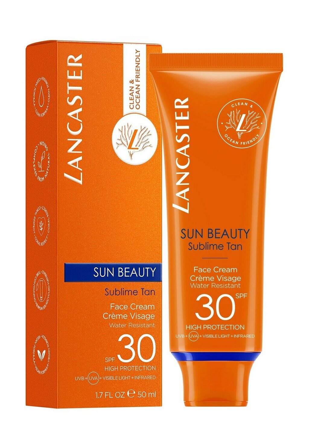 

Крем солнцезащитный Lancaster Beauty Sun Beauty Gesichtscreme Spf 30 Lancaster Beauty, цвет transparent