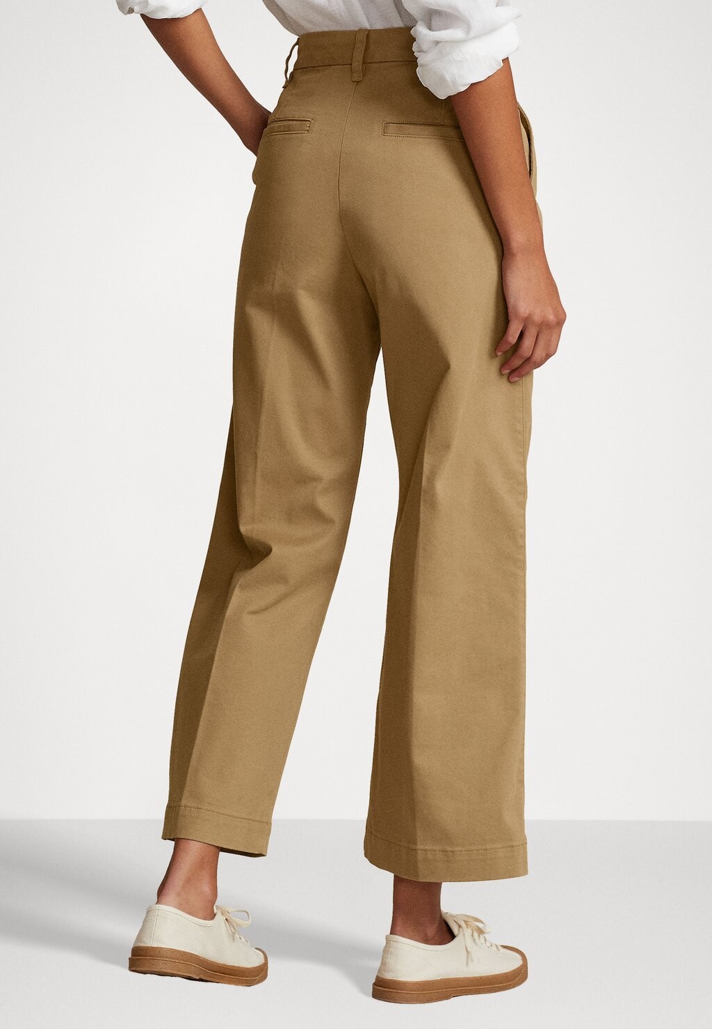 Брюки Wide Leg Cropped Pant Polo Ralph Lauren, цвет montana khaki — фото 3