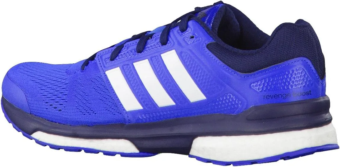 Мужские беговые кроссовки Adidas Boost Revenge 2 m, модель 2015 года, синий — фото 3