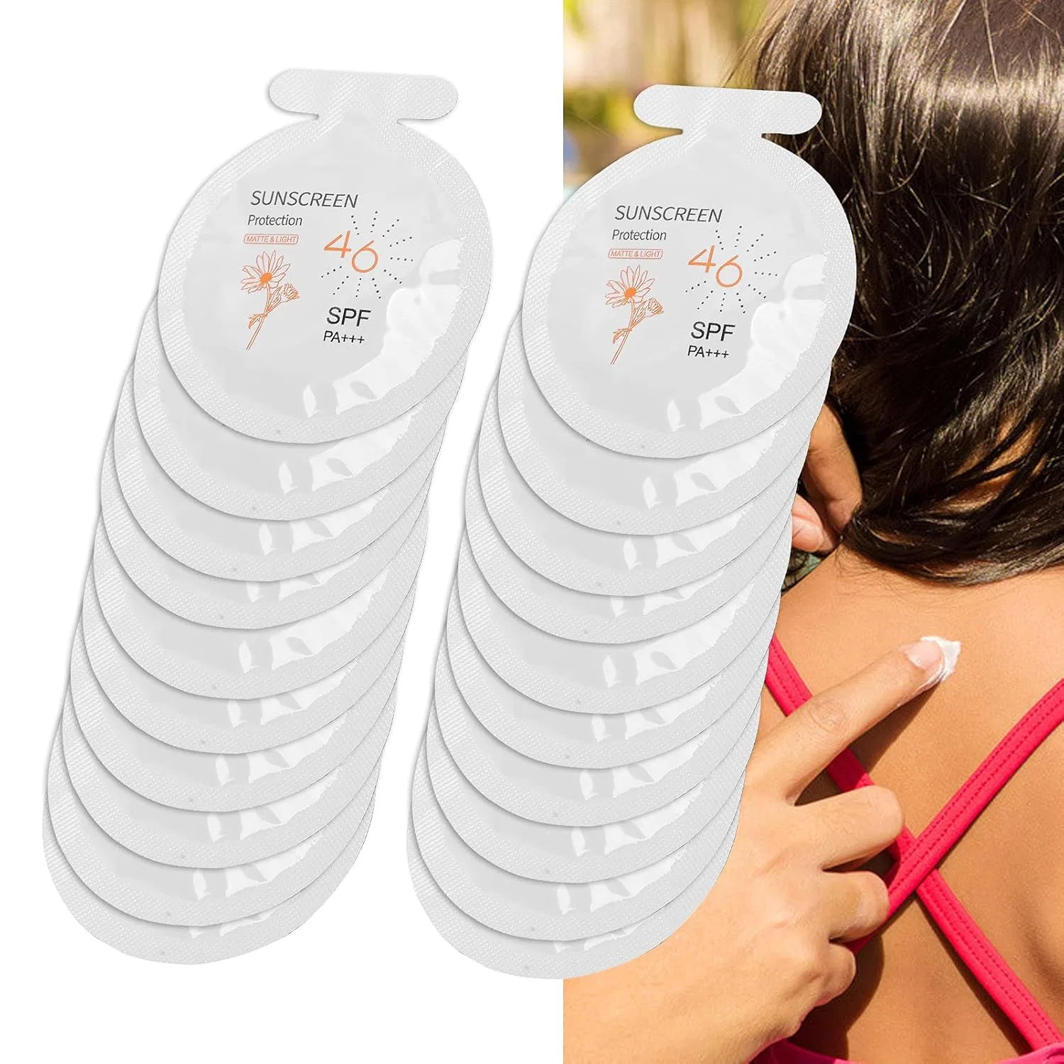 Увлажняющий солнцезащитный крем SPF46 PA+++, 20 шт. по 3 мл Gegong — фото 2