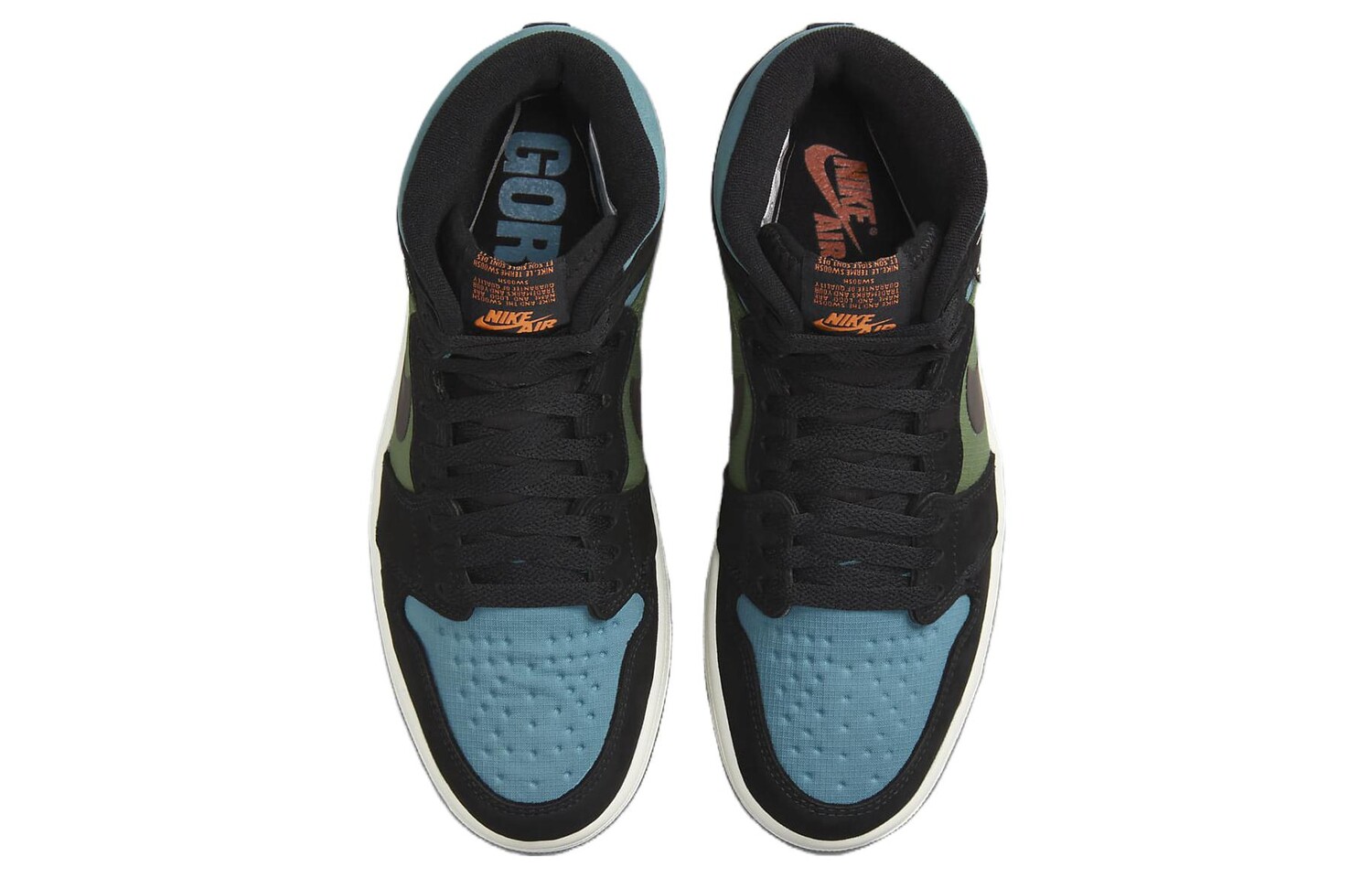 Кроссовки Jordan Air Jordan 1 Vintage Basketball Men, черный/зеленый/синий — фото 4
