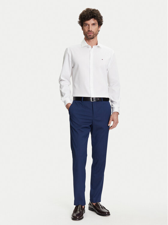 Рубашка облегающего кроя MW0MW39573 Tommy Hilfiger, белый — фото 2