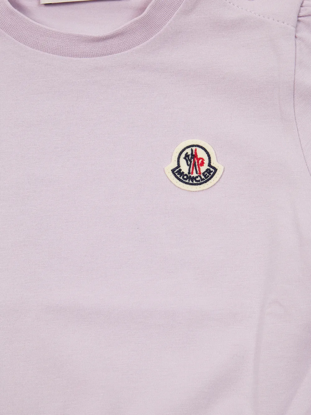 Платье с короткими рукавами и оборками Moncler Enfant, фиолетовый — фото 3