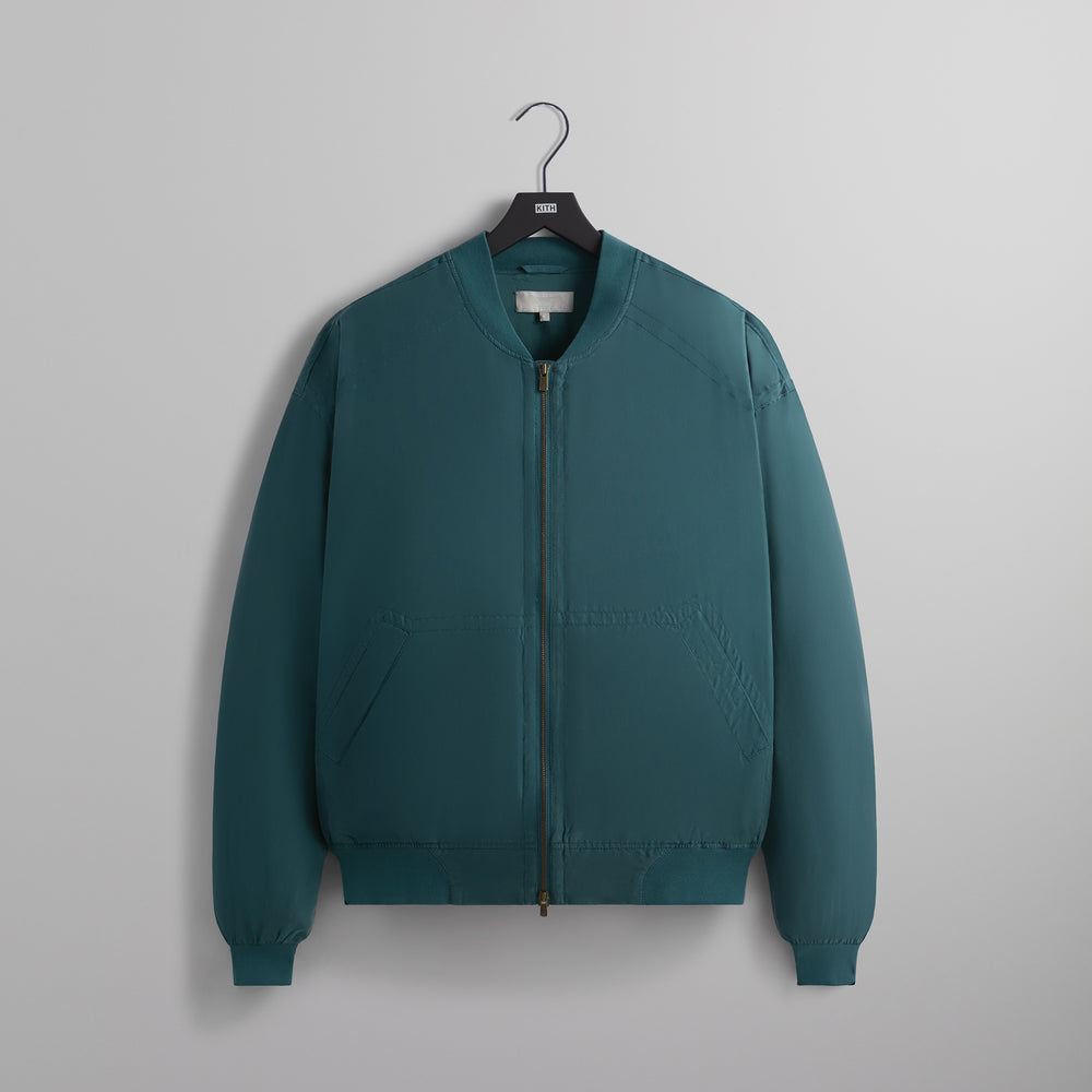 

Куртка Kith Koen Washed Silk Bomber Jacket, цвет Algae