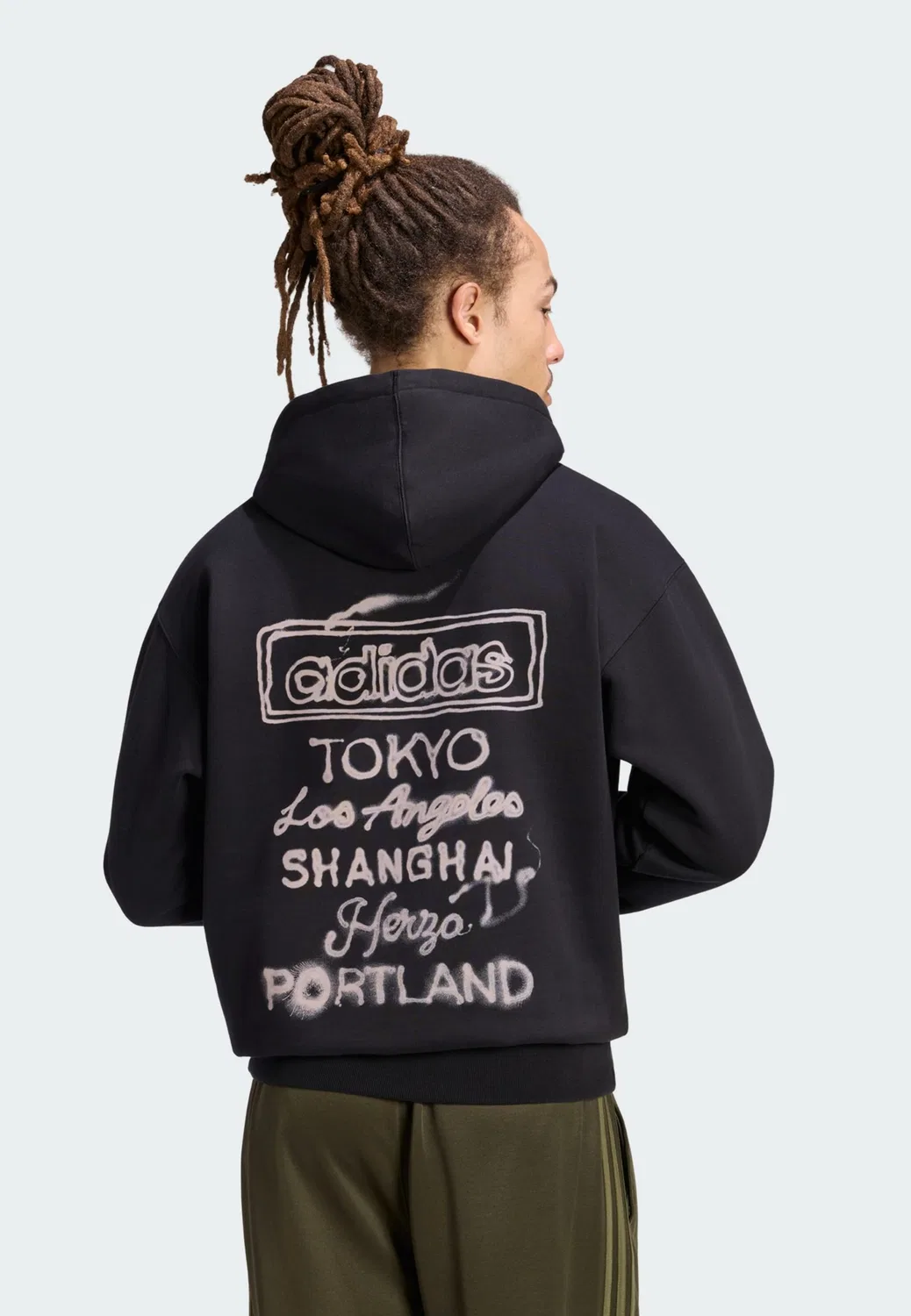 Толстовка Adidas Originals Powder Tongue черного цвета — фото 2