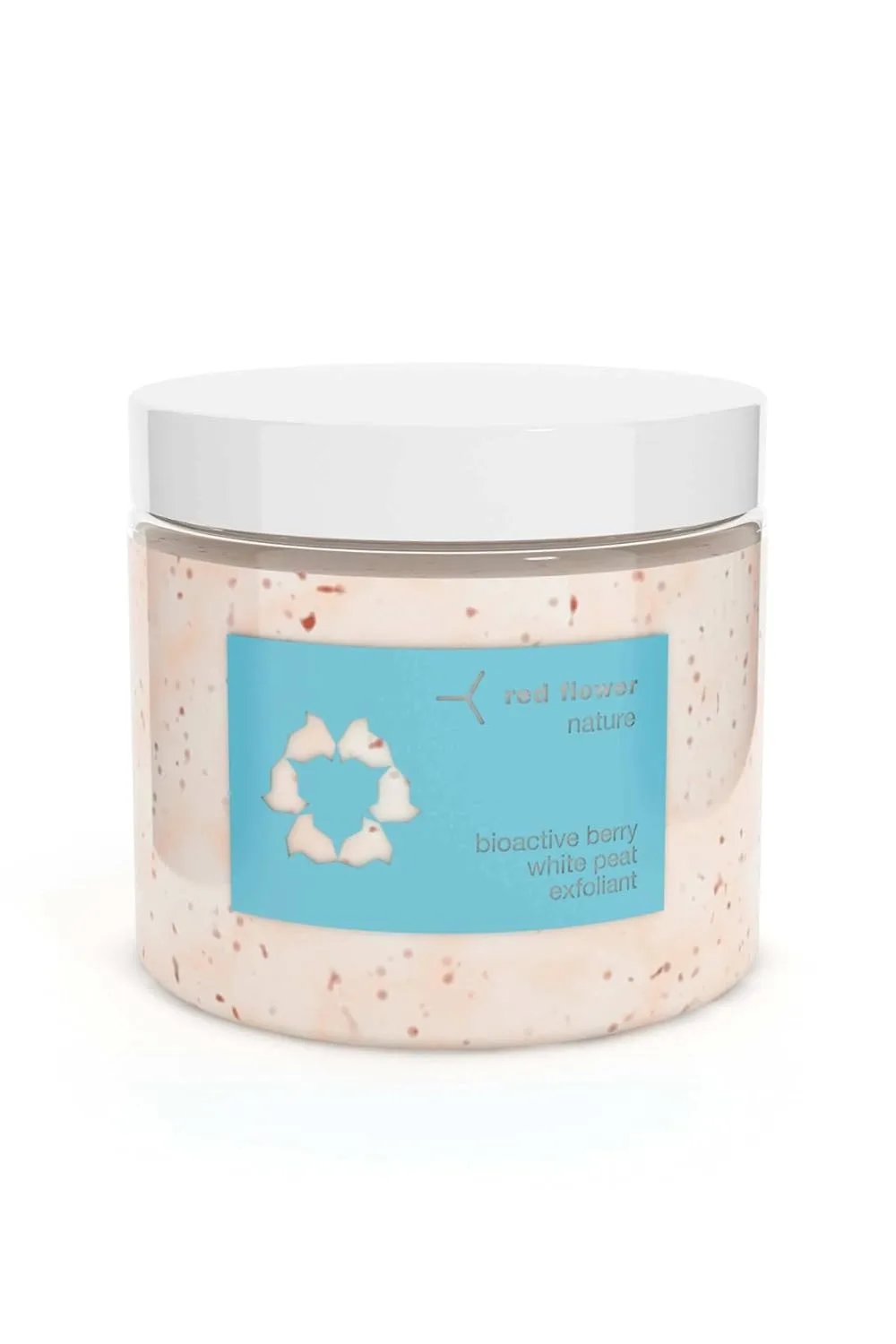 Red Flower Bioactive Berry White Peat Exfoliant с арктическим белым торфом, органической морской солью и ягодными семенами, мягко детоксифицирует, разглаживает и увлажняет, натуральный эксфолиант для сияющей кожи, 411 г 411.08 г (1 шт.), Red