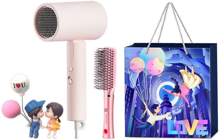 

Фен для волос Mi, Powder includes styling comb + confession balloon ornament + Tanabata gift bag