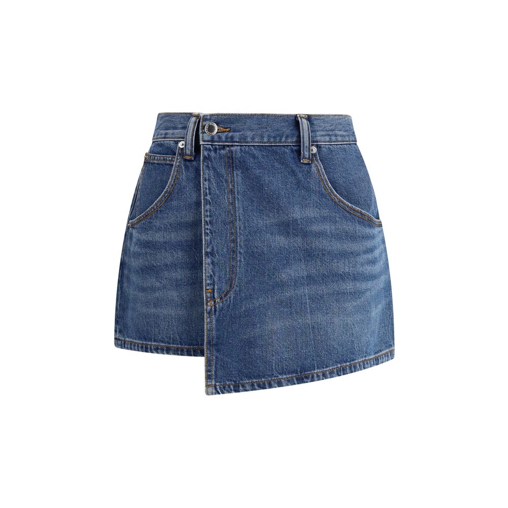 

Джинсовая мини-юбка Alexander Wang, синий