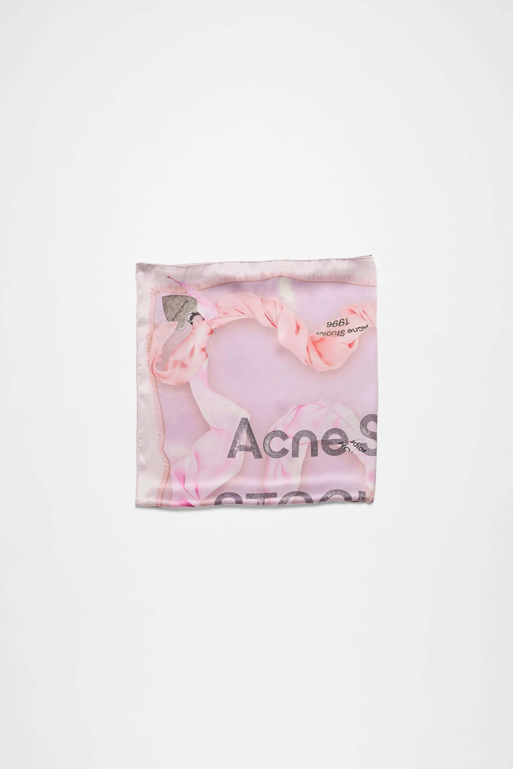 

Шелковый шарф с принтом Acne Studios, розовый