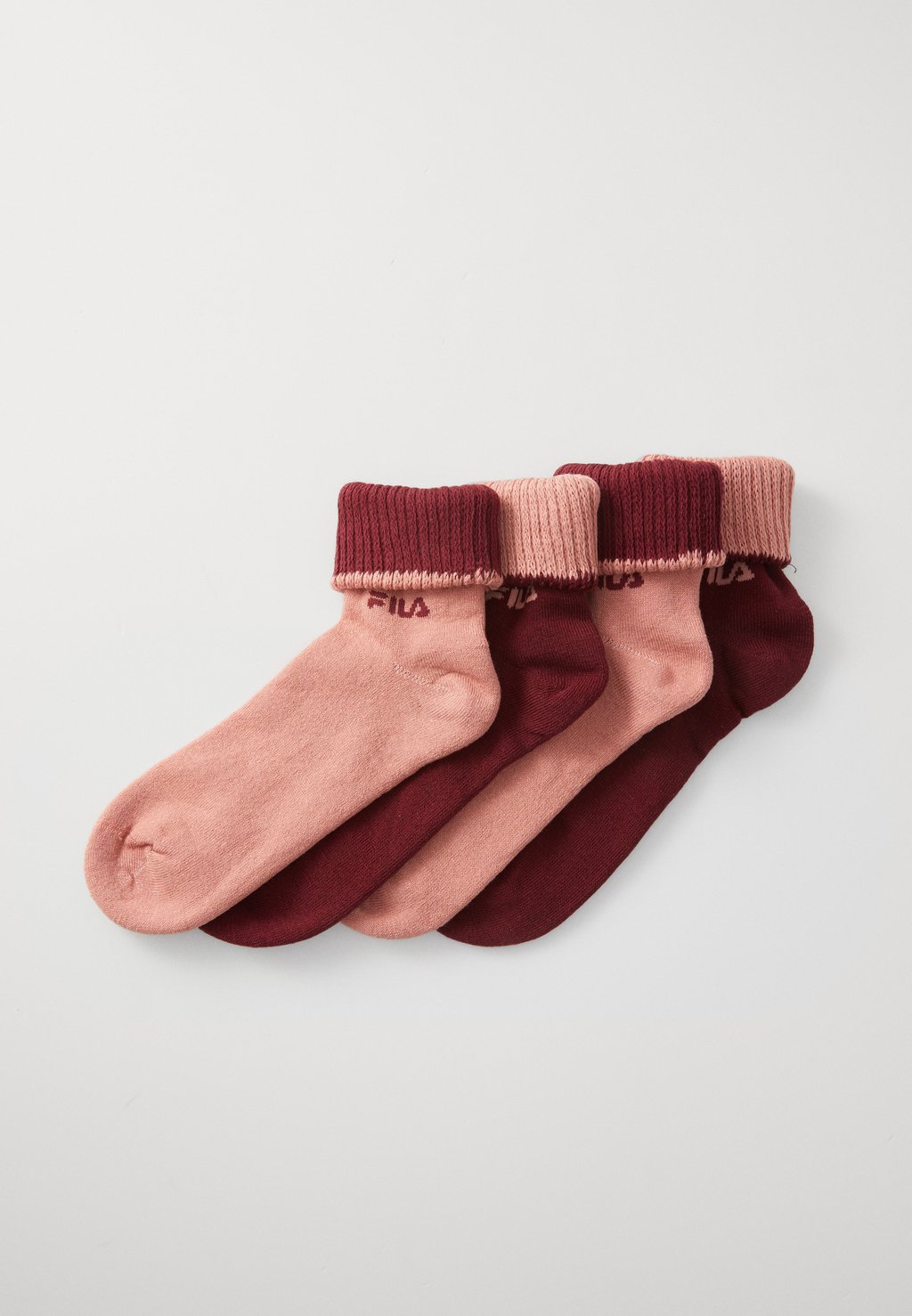 

Носки QUARTER SOCKS UNISEX 4 PACK Fila, бургундия
