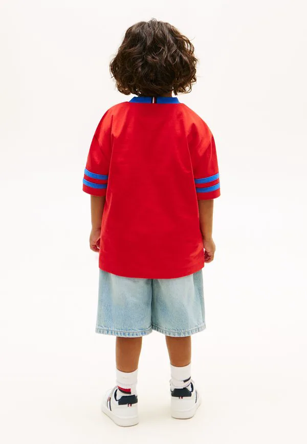 Футболка с принтом в виде волнистого флага Tommy Hilfiger, Rapid Red — фото 3