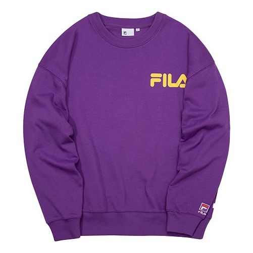 

Худи FILA FUSION Alphabet Logo Printing Sports Pullover Unisex Purple, фиолетовый