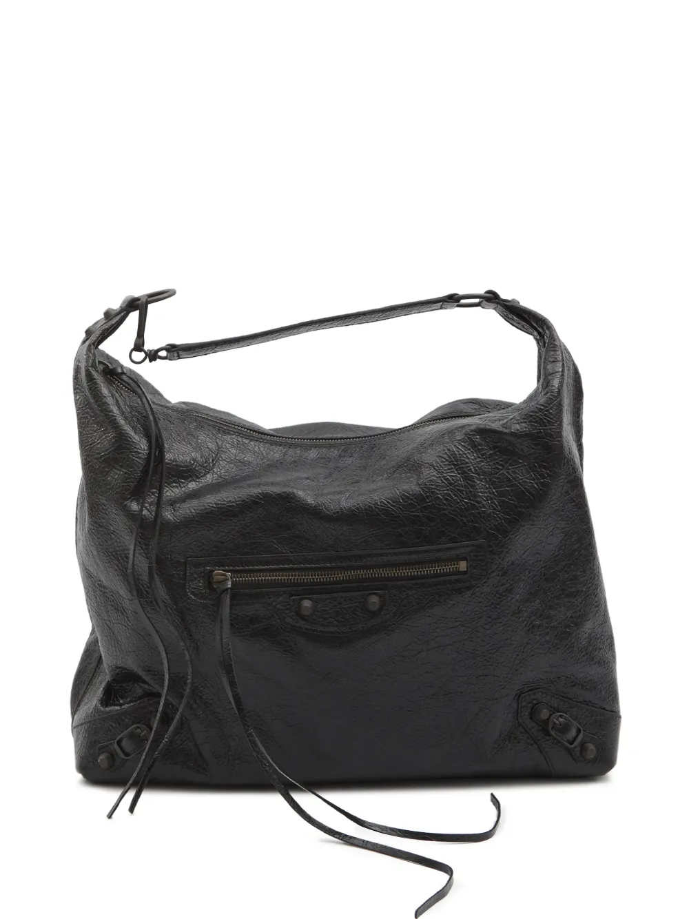 

Сумка-тоут Le City Hobo medium из зернистой кожи с молнией Balenciaga, черный