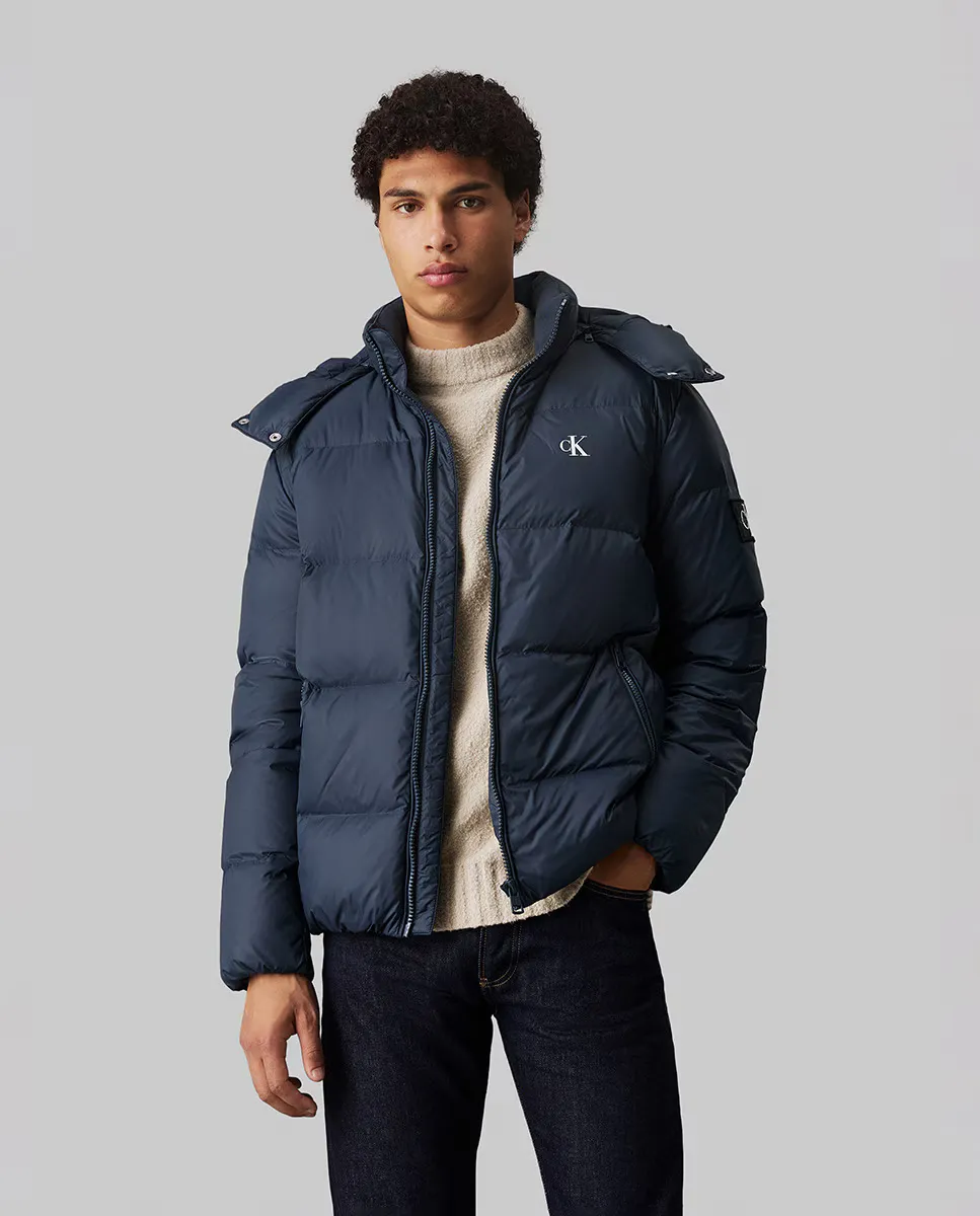 

Мужской пуховик с регулируемым капюшоном Calvin Klein Jeans, синий