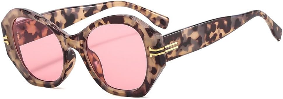 

Популярные модные солнцезащитные очки неправильной формы «кошачий глаз» для женщин, ретро-градиентные очки с защитой от УФ-излучения UV400 для мужчин, многоугольные солнцезащитные очки с леопардовым принтом LXLHWN, Pattern Pink