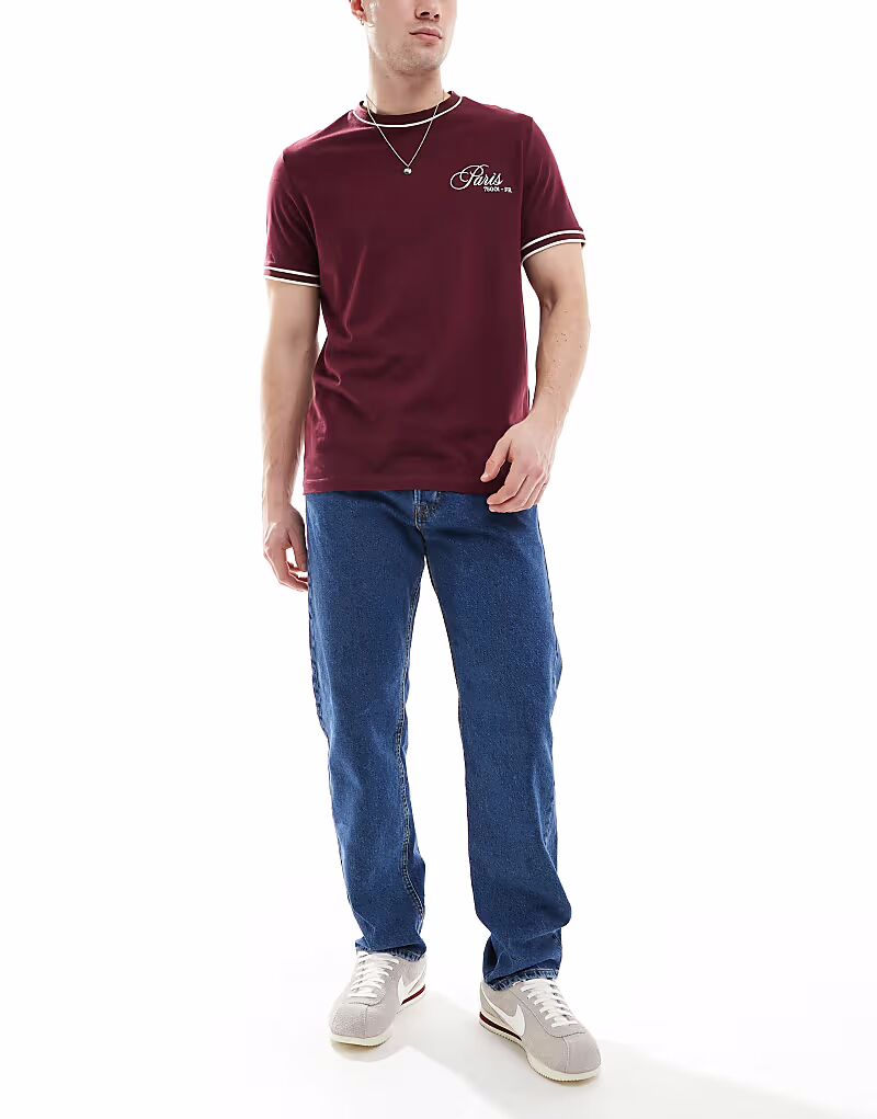

Прямые джинсы Jack & Jones Chris средне-синего цвета