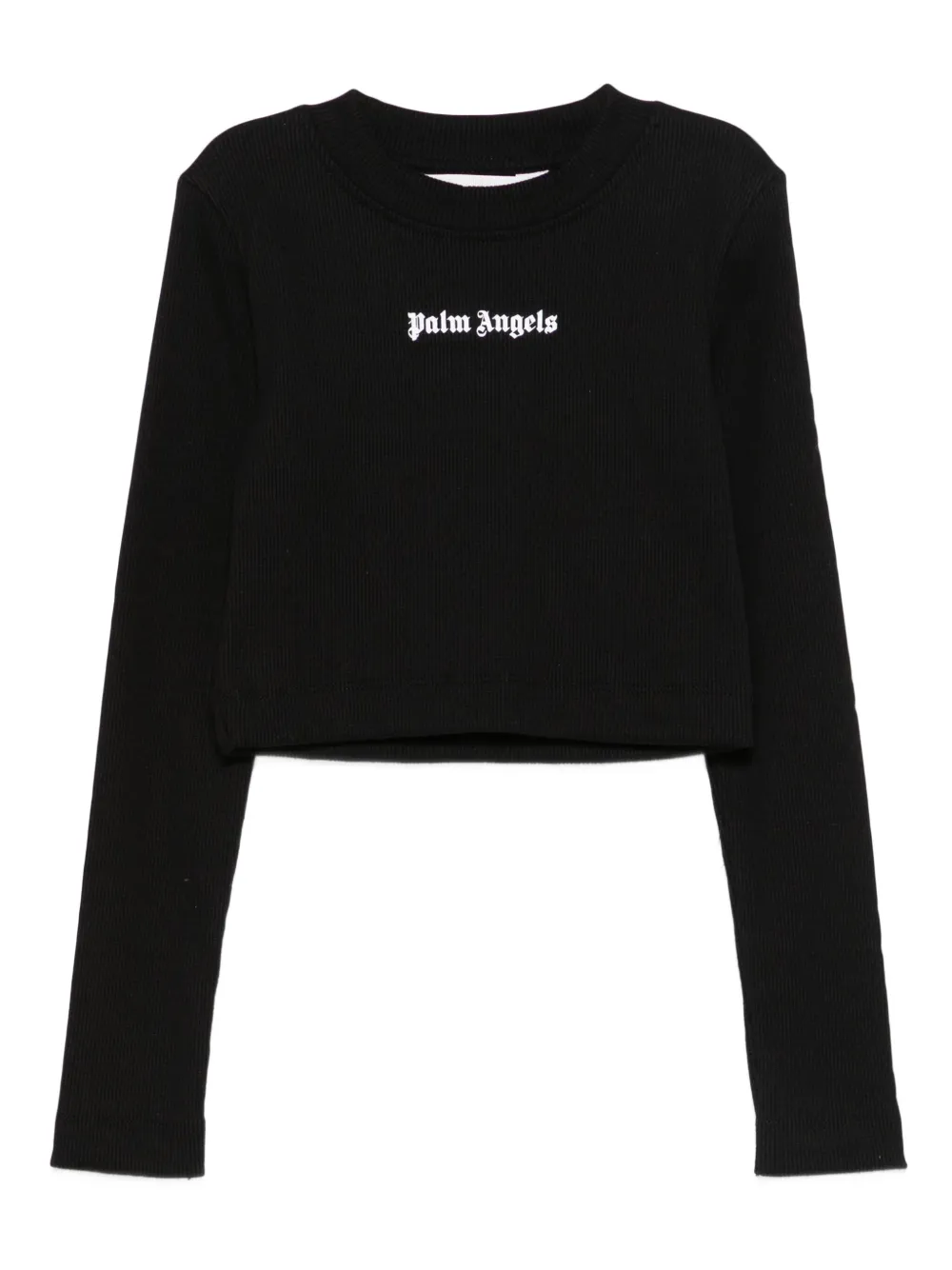 

Длинный трикотажный топ в рубчик Palm Angels Kids, черный