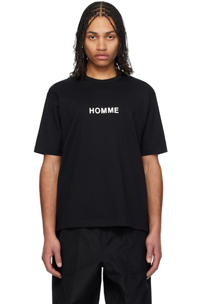 

Черная футболка с логотипом Comme des Garçons Homme