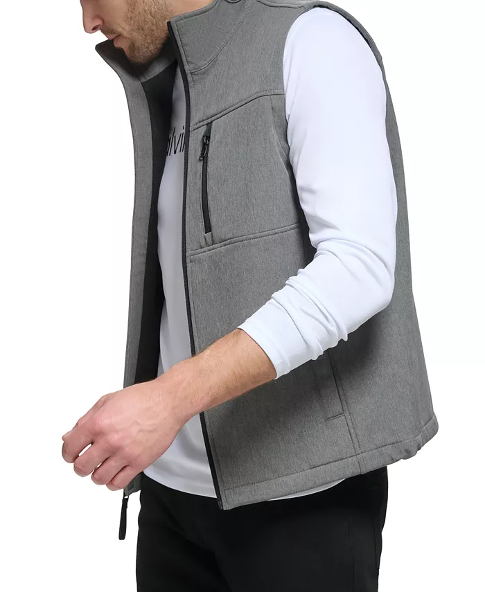 Мужская мягкая бесшовная жилетка Infinite Stretch Soft Shell Calvin Klein, серый — фото 4