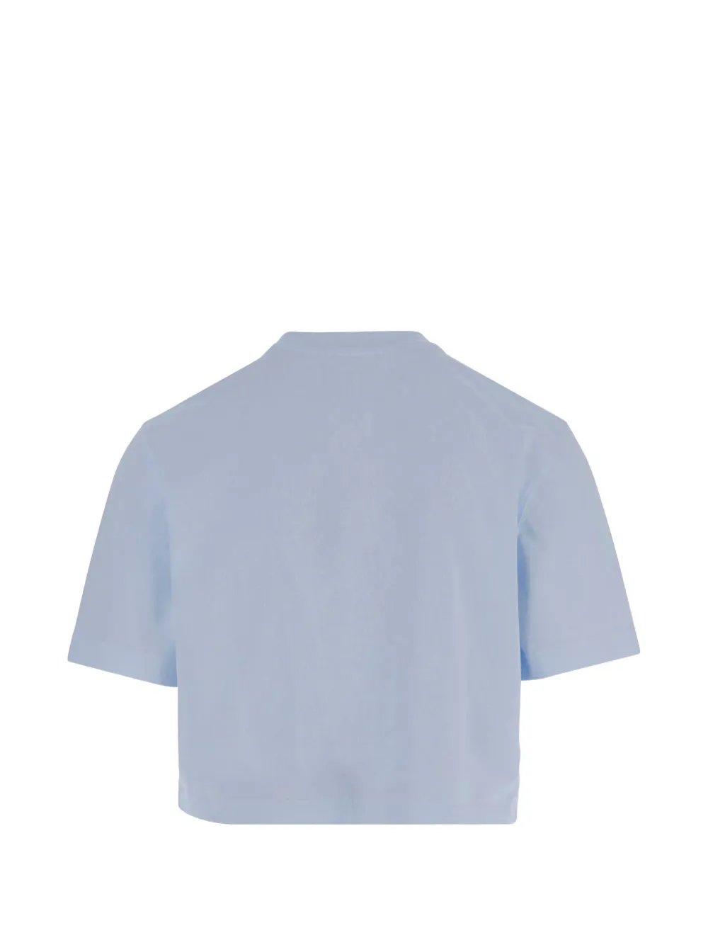 Укороченная футболка с вышитым логотипом Jacquemus, синий — фото 2