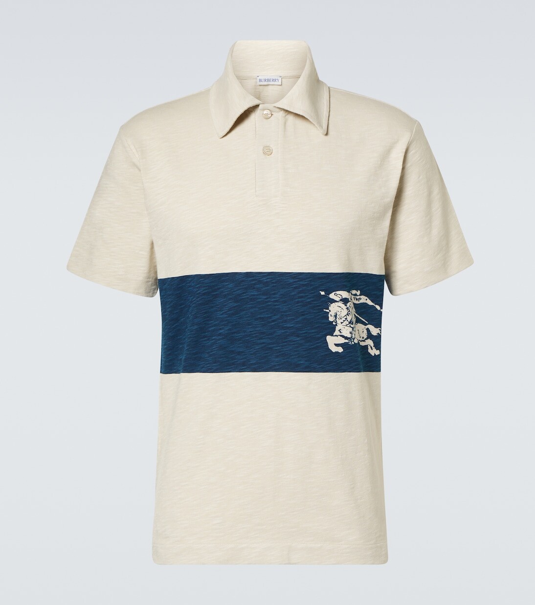 

Рубашка поло из хлопка EKD Burberry, цвет plaster