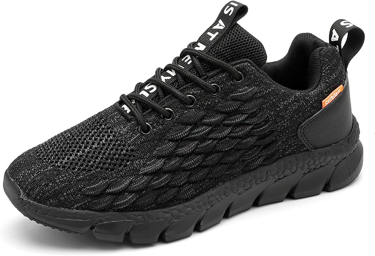 

Мужские кроссовки Exusiai Mens Walking, модные, дышащие, с сеткой, без застежек, повседневные, противоскользящие, упругие, удобные, для спортивной активности, черный