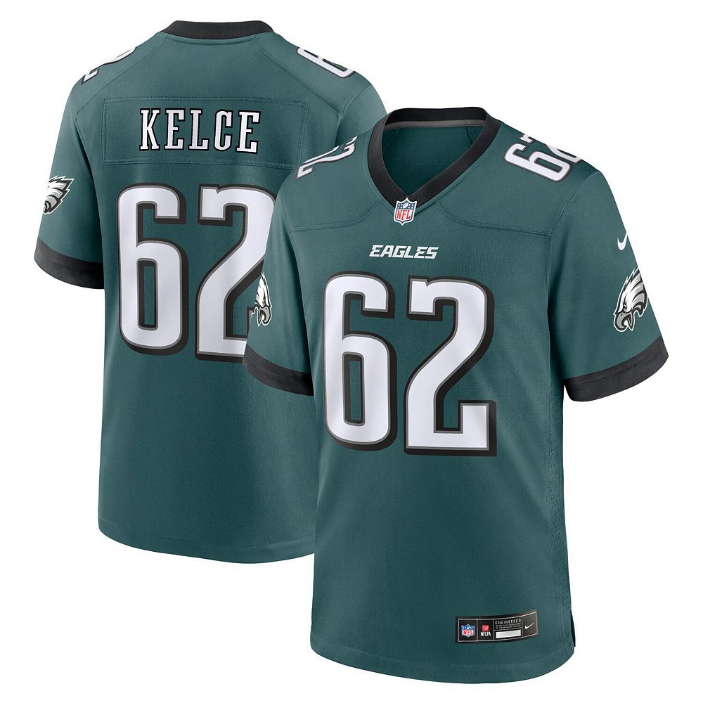 

Мужское джерси Nike Jason Kelce Midnight Green Philadelphia Eagles Team Game, цвет Eag Green