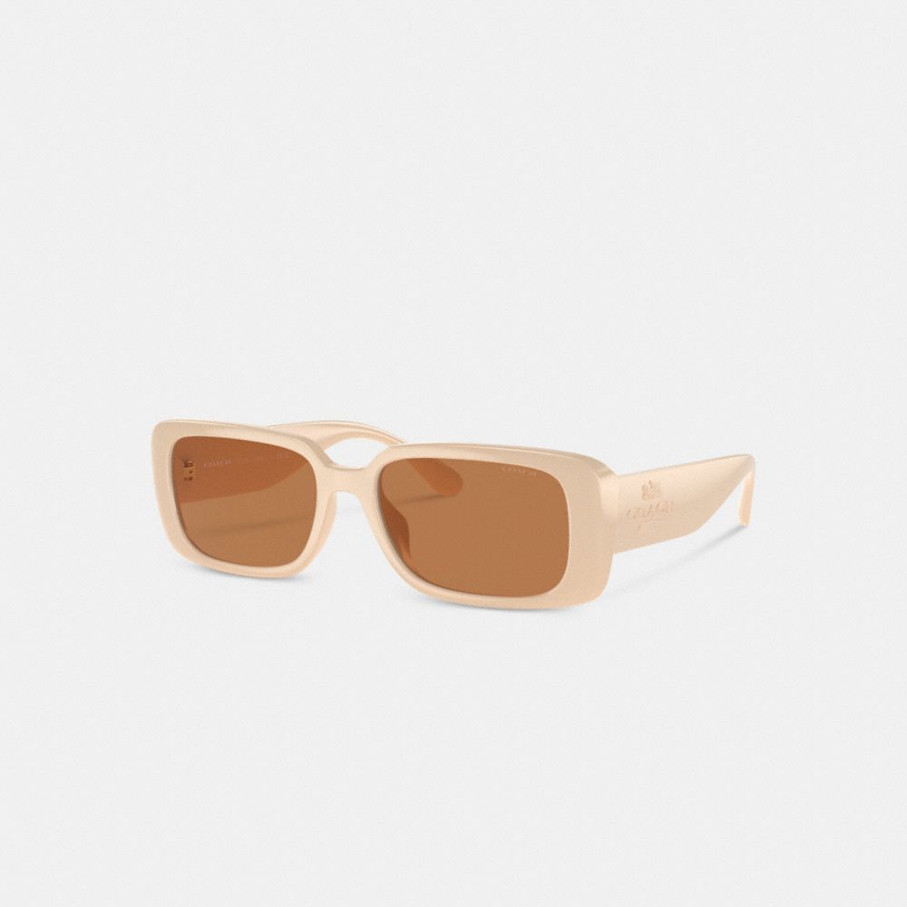 

Солнцезащитные очки Coach Narrow Rectangle Sunglasses, цвет Off White