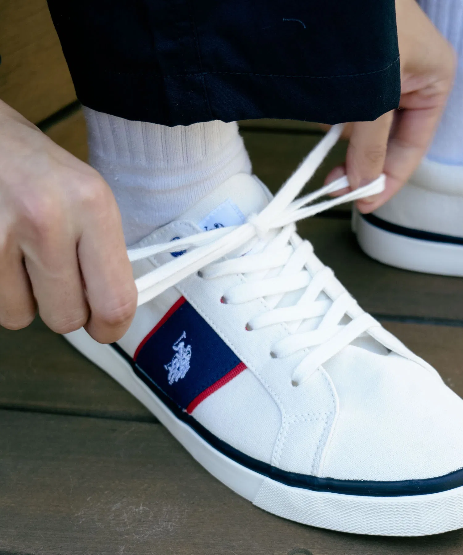 Мужские кроссовки U.S. POLO ASSN. со шнуровкой и канвасом — фото 3