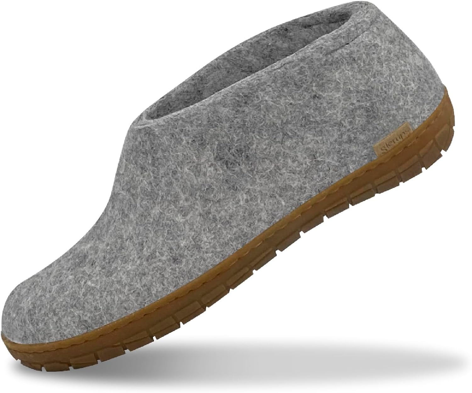 

Тапочки Glerups из 100 шерсти с резиновой подошвой - Унисекс, серый