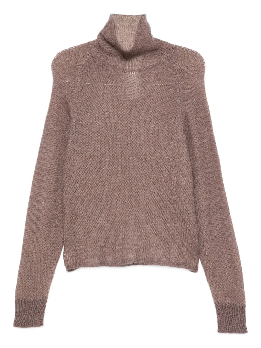

Свитер с воротником-стойкой Rame, коричневый