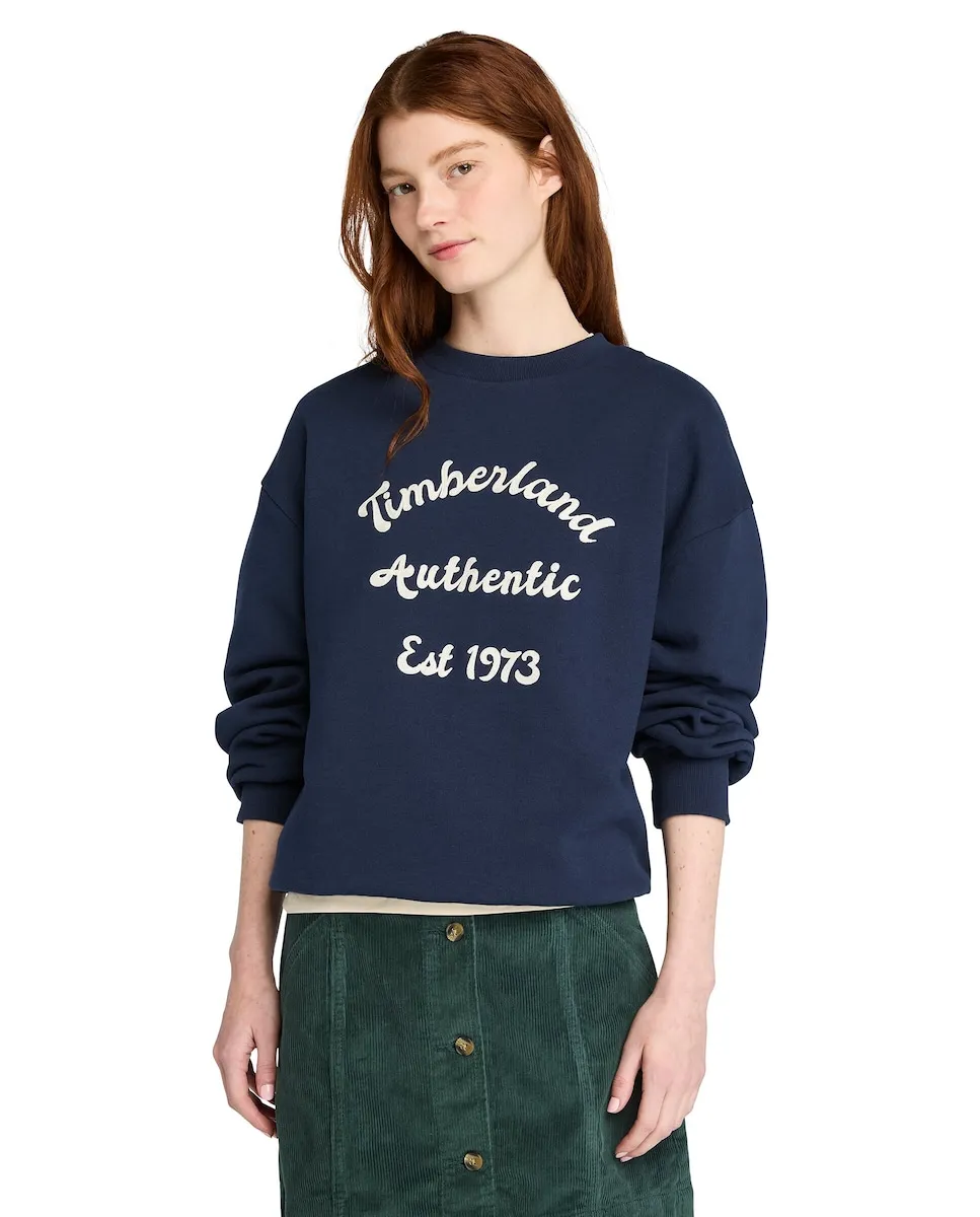 

Женская толстовка с круглым вырезом и внутренней стороны с начесом Timberland, синий