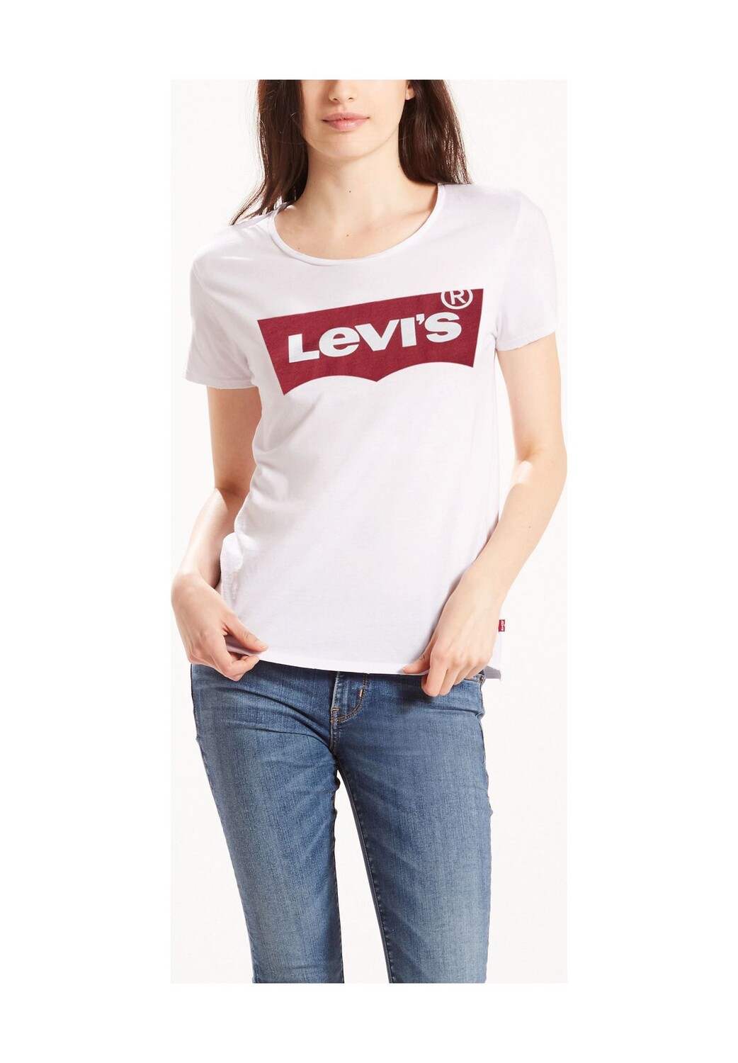

Женская футболка с круглым вырезом и логотипом Levi's, белый