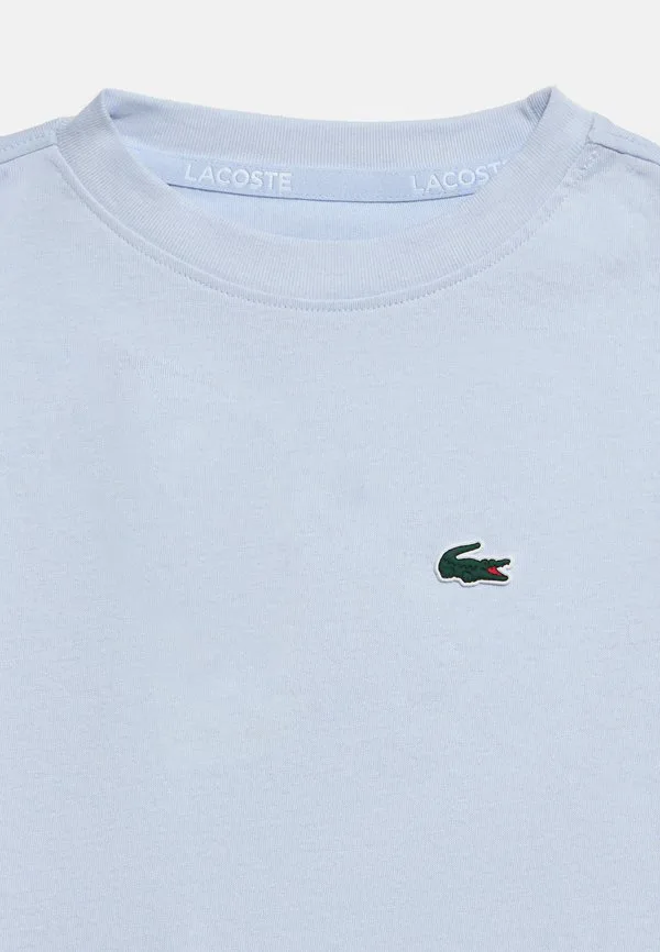 Классическая спортивная футболка с логотипом, унисекс, базовая футболка Lacoste, Light Blue — фото 4