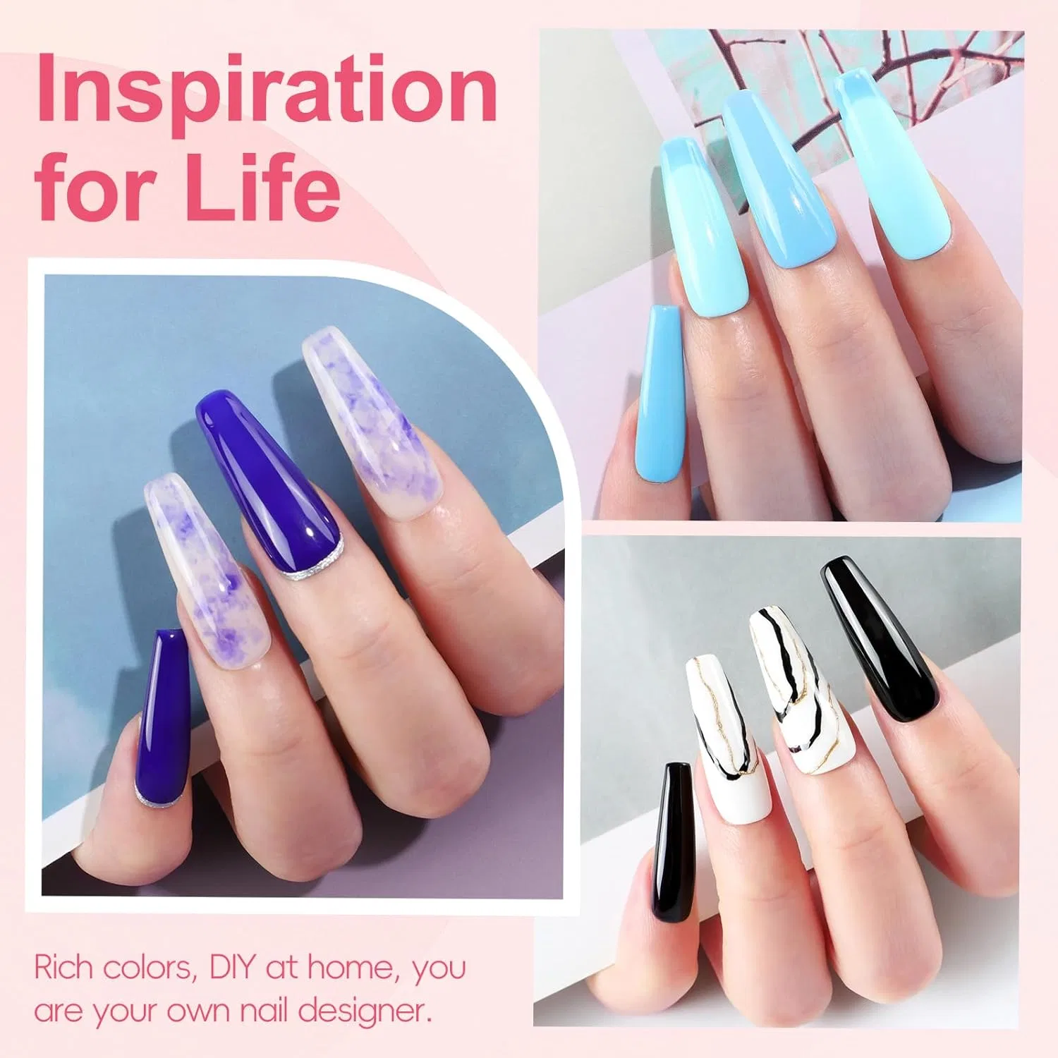 Набор гель-лаков с UV-лампой «20 Colours Gel Nails Set» от PEACECOLOR ‎Peacecolor, Dancing Champagne Party - 20 Colours — фото 3