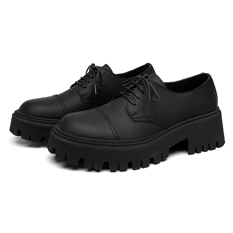 CHILANG Мужские повседневные туфли из микрофибровой кожи матовый black — фото 3