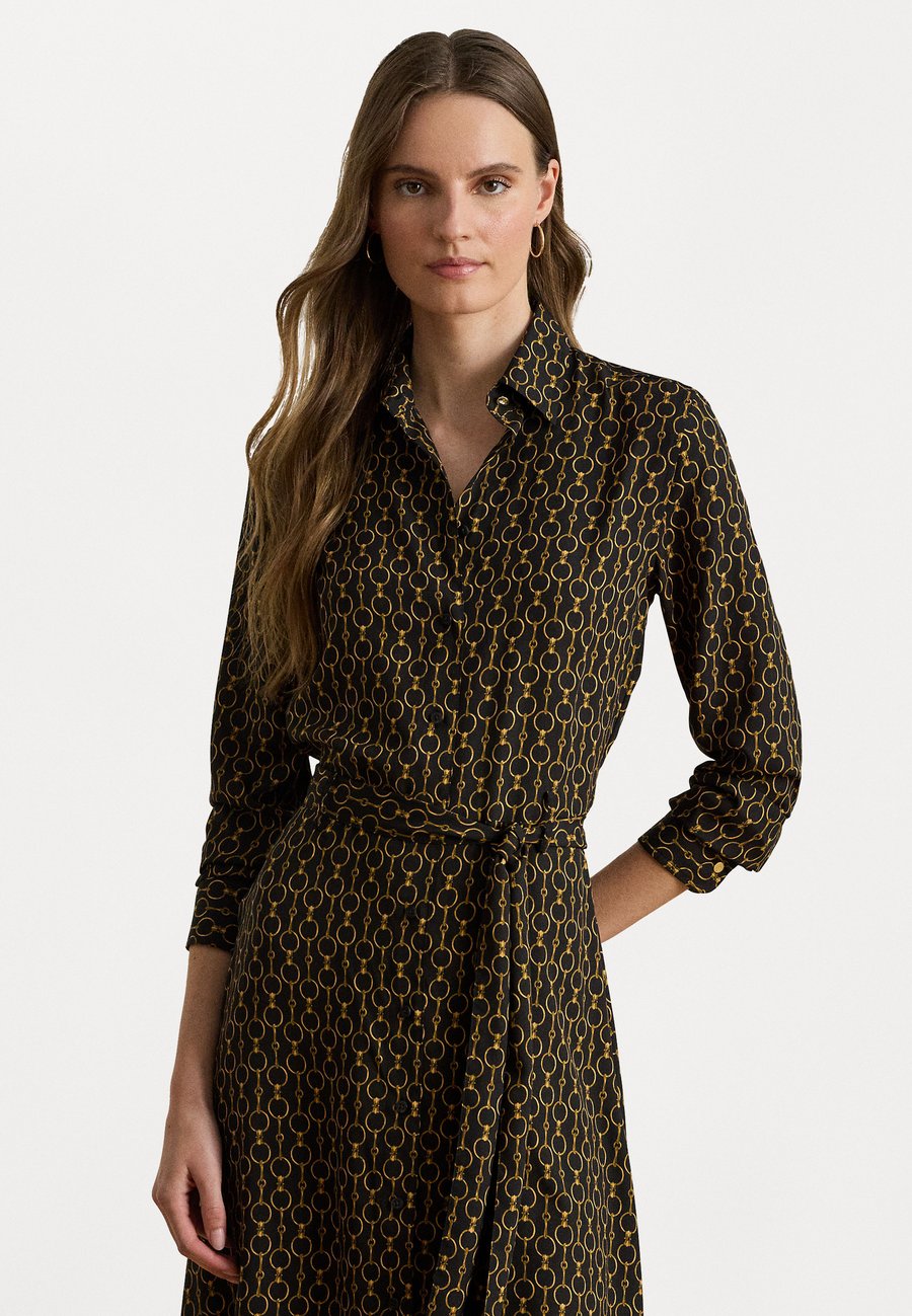 

Платье Lauren Ralph Lauren Petite CHAIN-PRINT CREPE SHIRTDRESS, Black