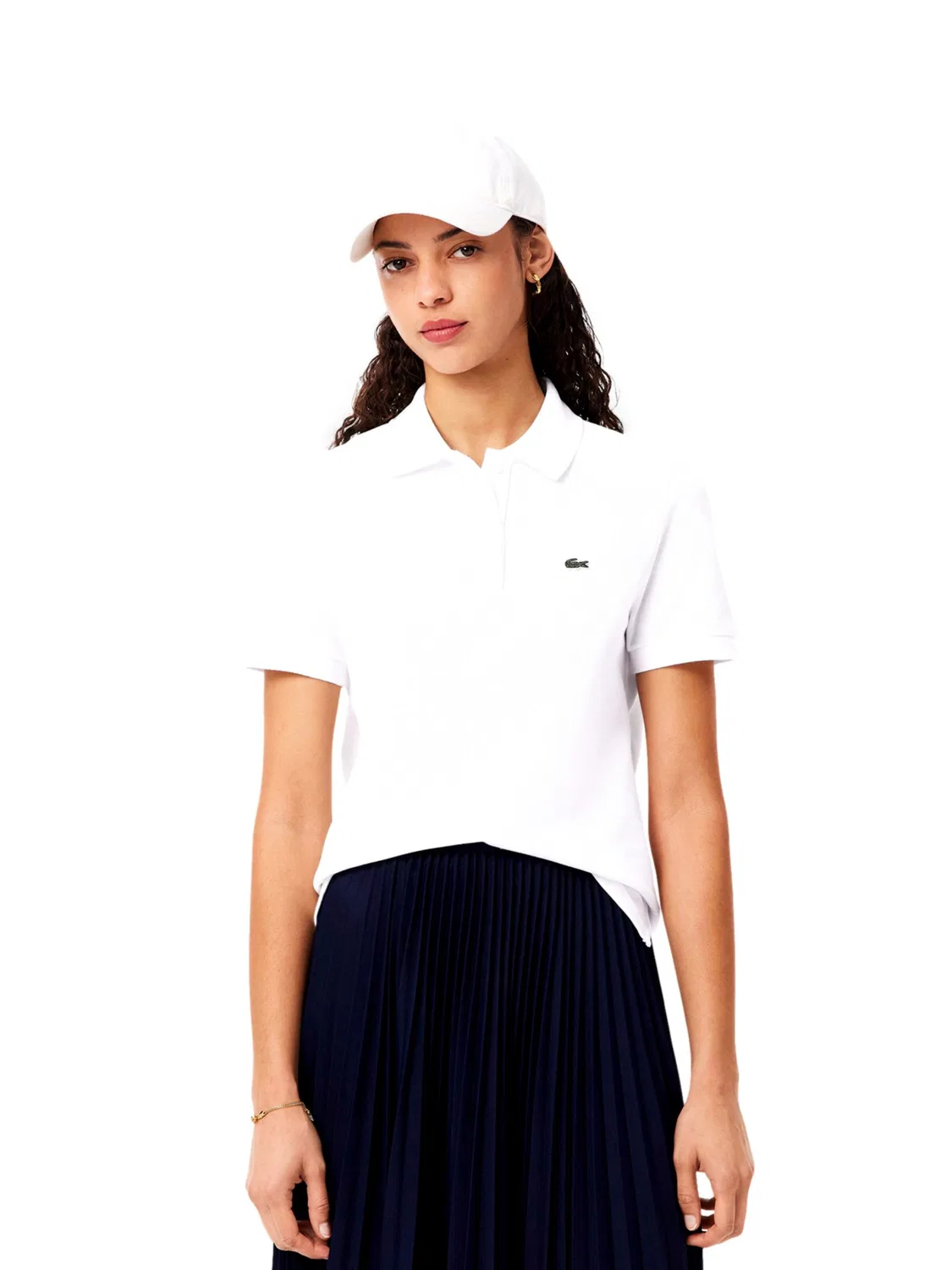 Футболка Lacoste White, Классическая, Белая — фото 2