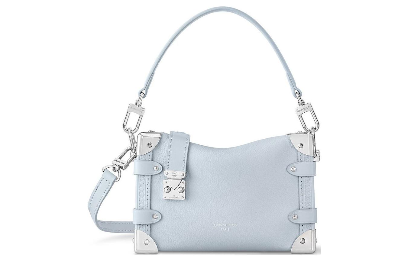 

Louis Vuitton Сумка-мессенджер из мягкой кожи, женская, светло-голубая